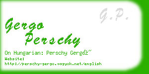 gergo perschy business card